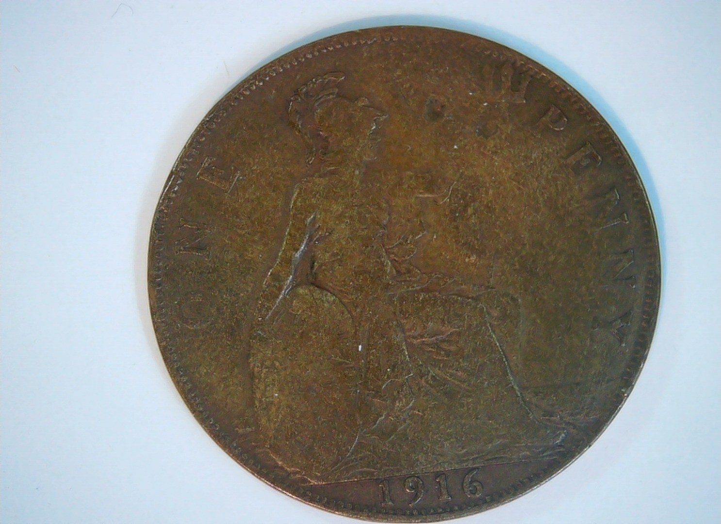 United Kingdom 1916 1 Penny George V Penny Coin