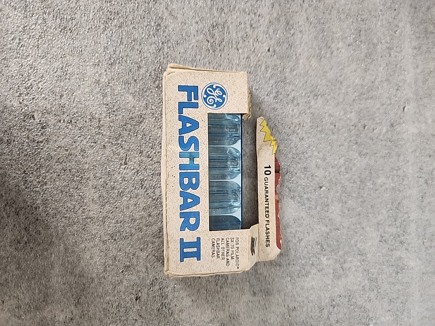 GE Flash Bar II for Polaroid SX-70 Camera 10 Flashes