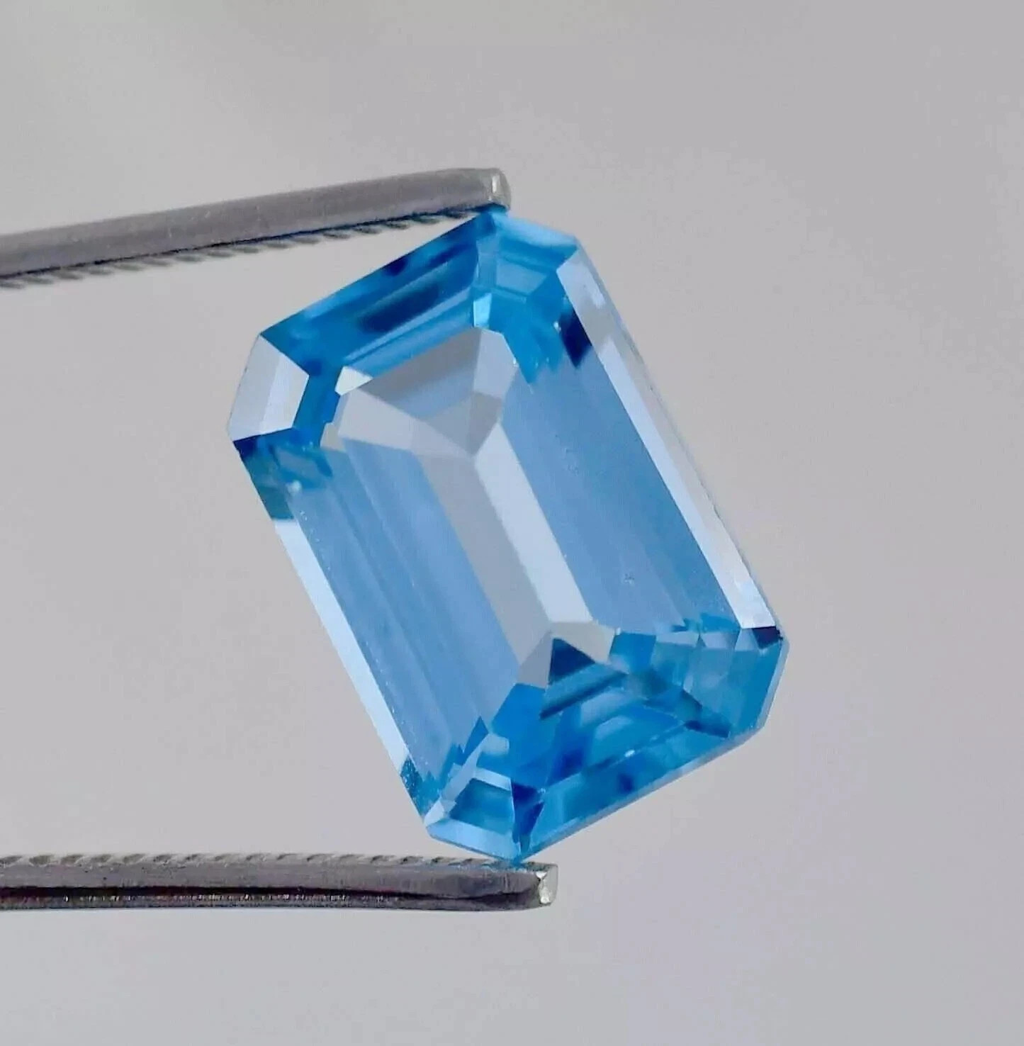 10.33 Ct Natural Blue Aquamarine Emerald Shape Flawless Loose Gemstone Certified