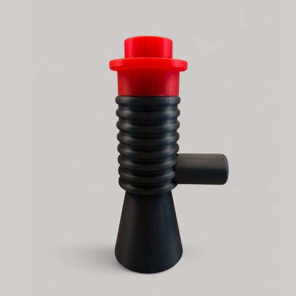 Black 3D Printed Star Wars Lego Blaster with Red Stud-Pew Pew!