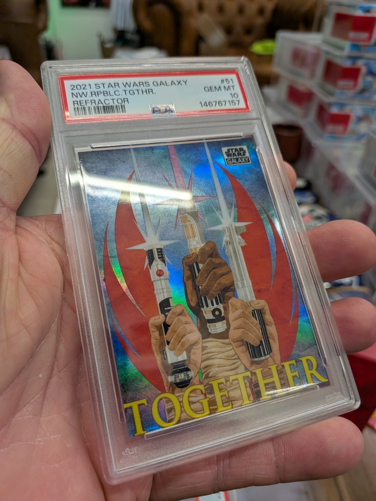 2021 Star Wars Galaxy New Republic Together 💥Refractor #51 💥PSA 10