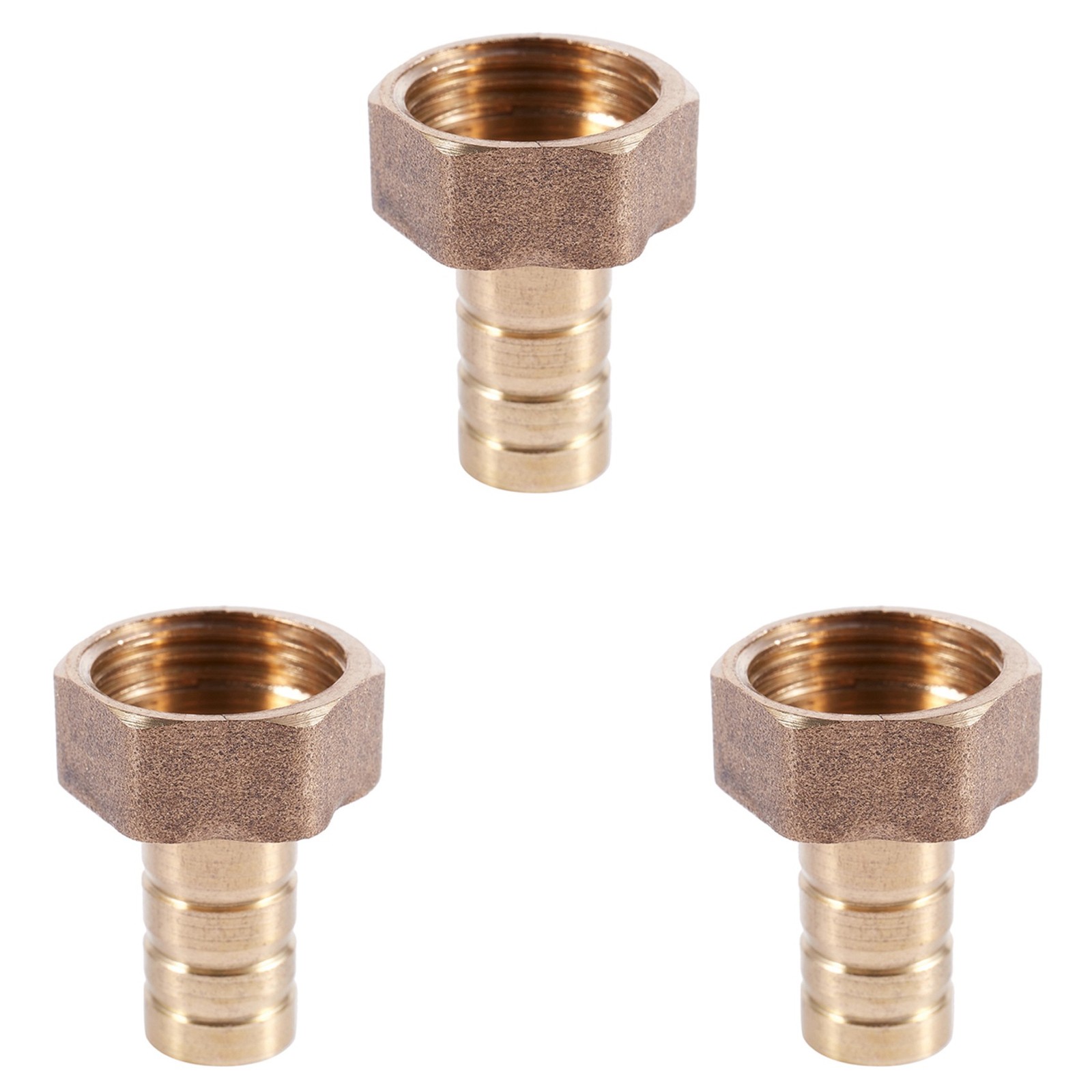 3pcs 12mm Hose Barb 1/2BSP Female Thread  Joint Connector Adapter Gold H1M37343