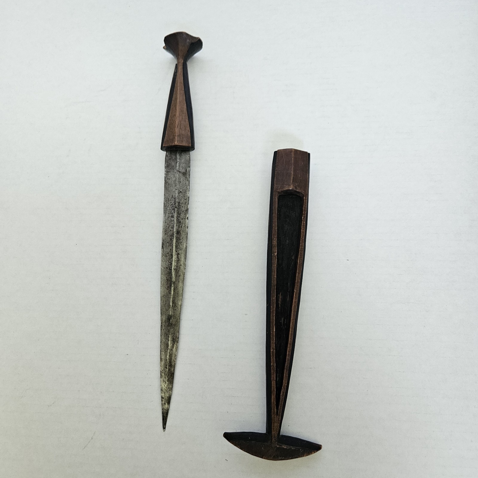 Vintage African Ovambo Omukonda Dagger Knife Namibia Ethnographic Tribal Weapon