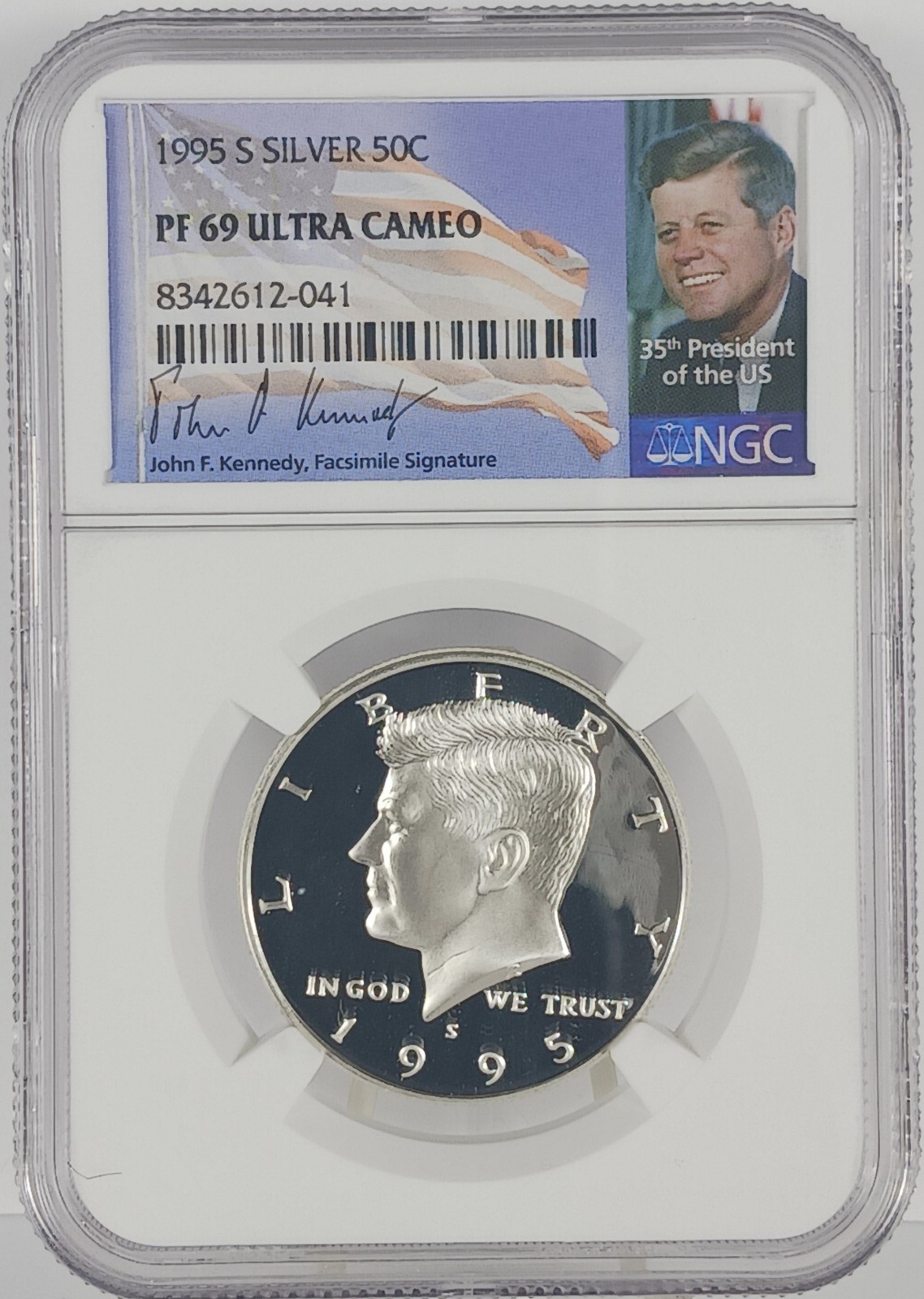 1995 S SILVER Kennedy 50C PF 69 ULTRA CAMEO 90% Silver NGC