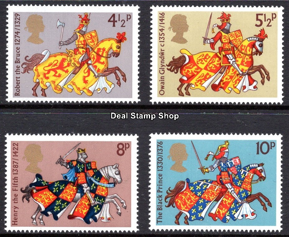 GB 1974 Britons - Medieval Warriors Complete Set SG 958-961 Unmounted Mint MNH