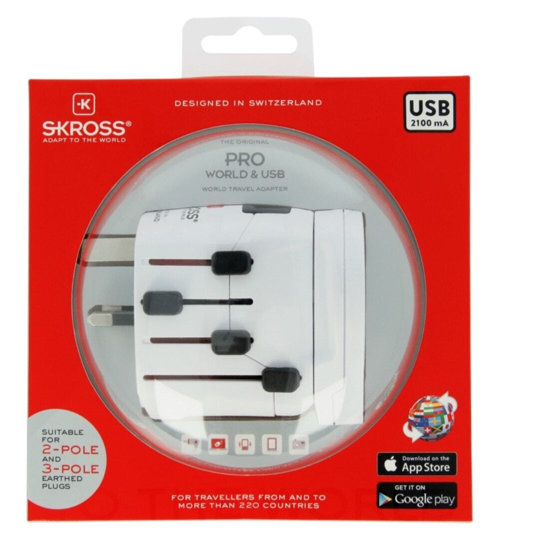SKROSS PRO World Travel Adapter & USB