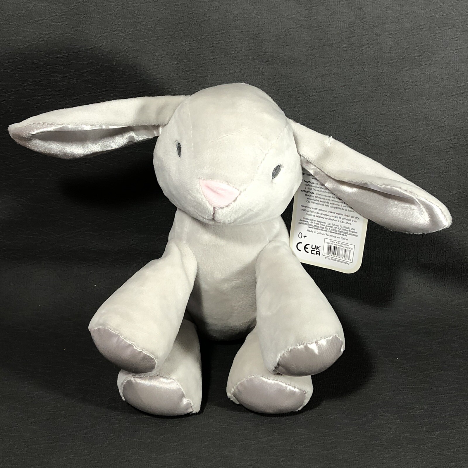 Easter Bunny Rabbit Rattle with Satin Ears & Feet 10" 2023 Kelly Baby Toy NWT