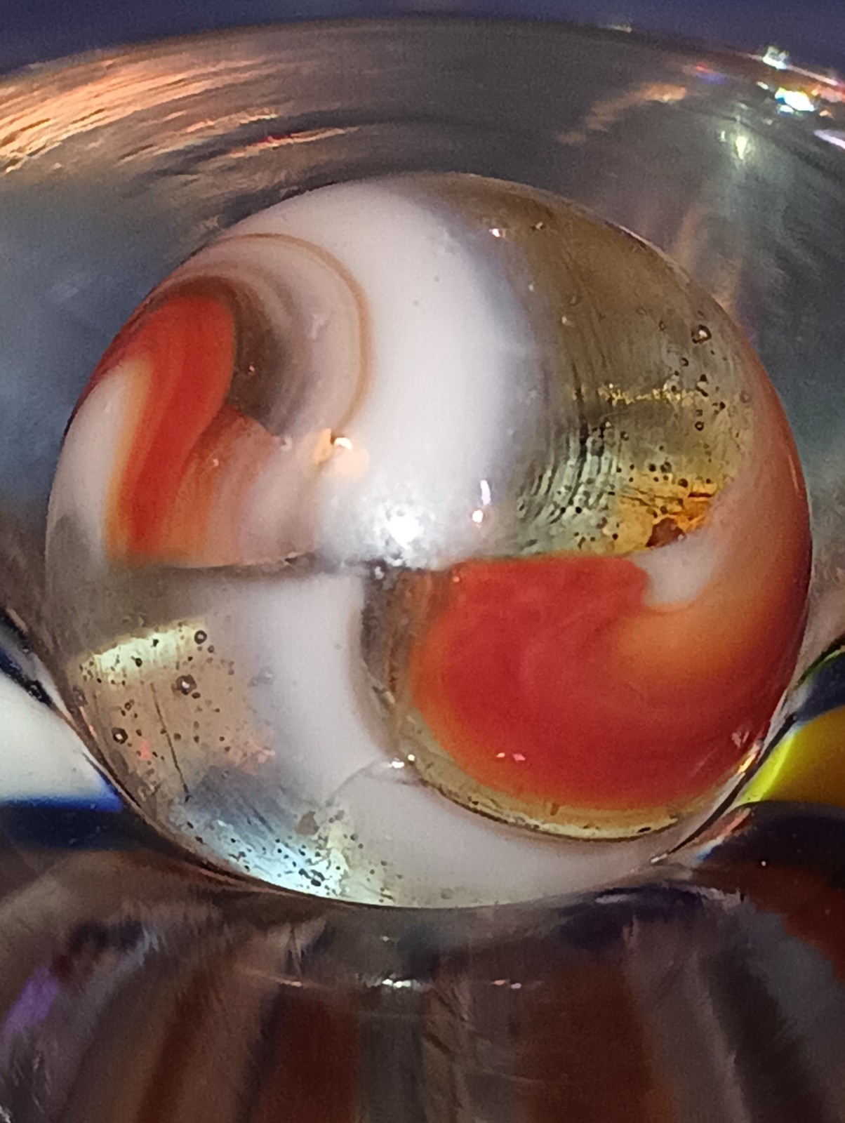 VINTAGE MINT PELTIER HTF SANTA CLAUS MARBLE !!  LQQK !!