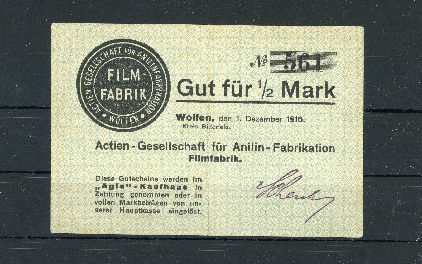 Wolfen 1/2 Mark Emergency Money .........................................2/31138