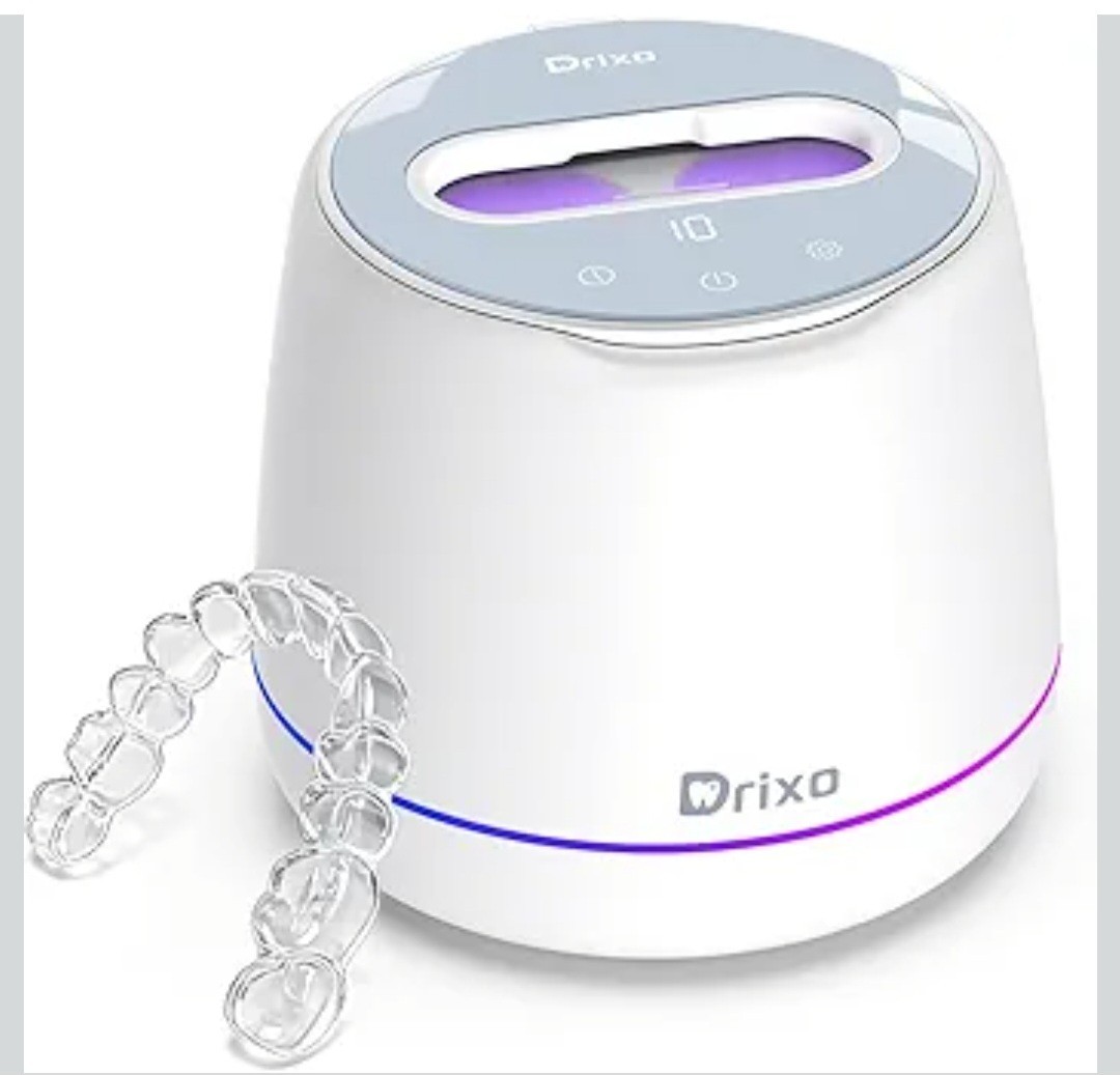Drixo U1 Ultrasonic UV Denture Cleaner for Aligners, Retainers, Mouth Guards