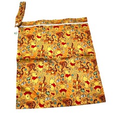 BUMKINS NEW Disney Tigger Winnie the Poo Orange Wet Bag Waterproof Zip 12"X14"