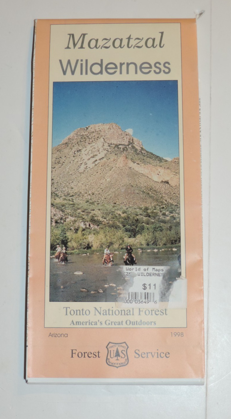 US FOREST SERVICE MAZATZAL WILDERNESS MAP TONTO NATIONAL FOREST WATERPROOF MAP