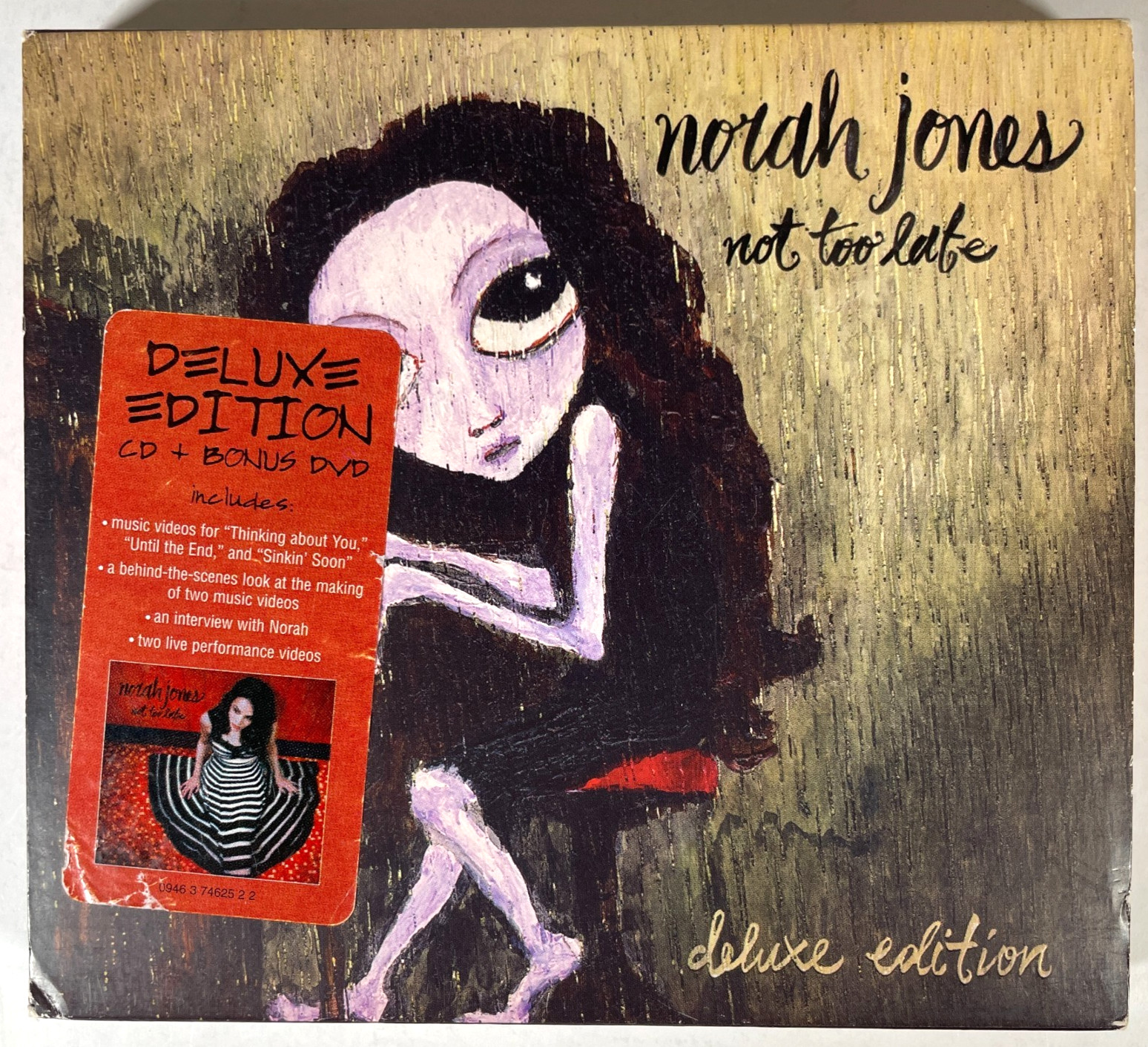NORAH JONES Not Too Late Deluxe Edition CD + Bonus DVD