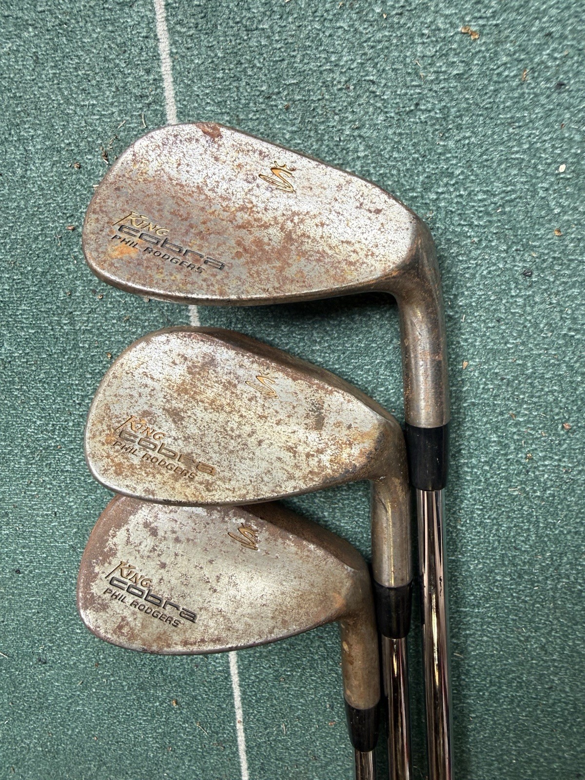 King Cobra Phil Rodgers Wedge Set 50-53-56 Degree Golf Clubs Matching Raw Finish
