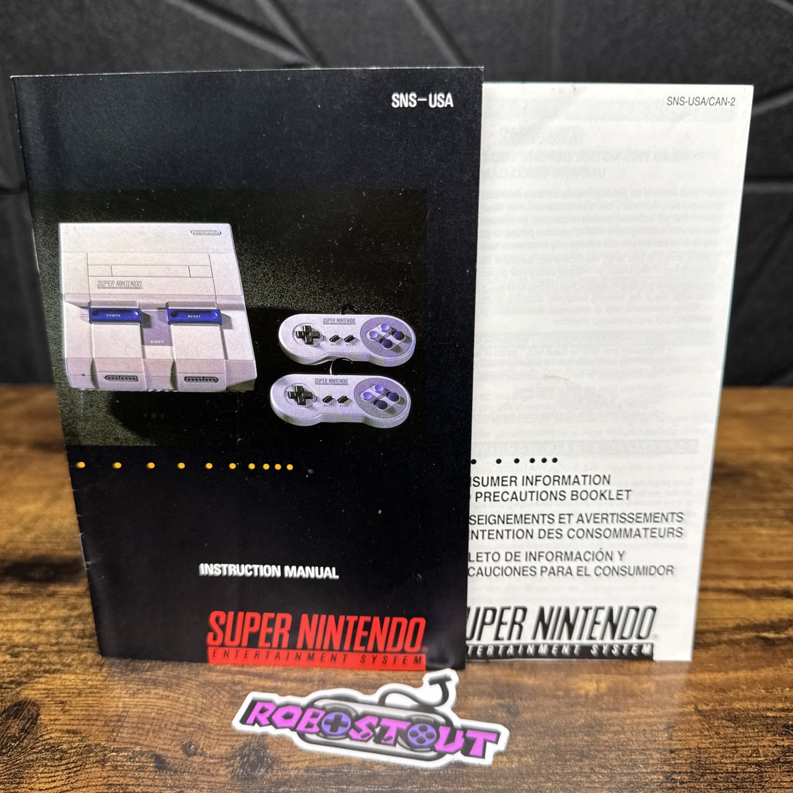 Super Nintendo System (Super Nintendo SNES) Manual and Consumer booklet only⭐