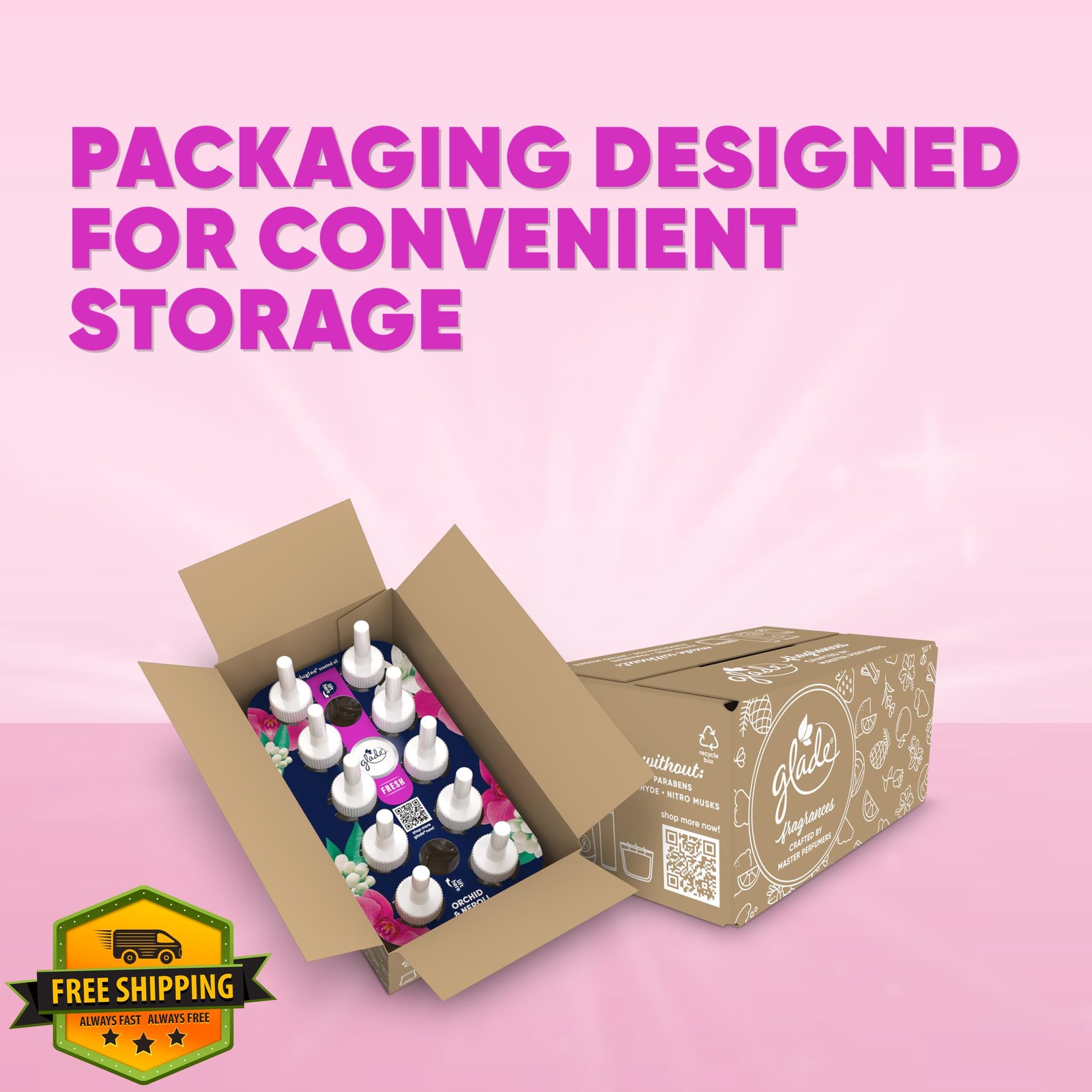 Glade PlugIns Refills Orchid Neroli Essential Oils 10 Count