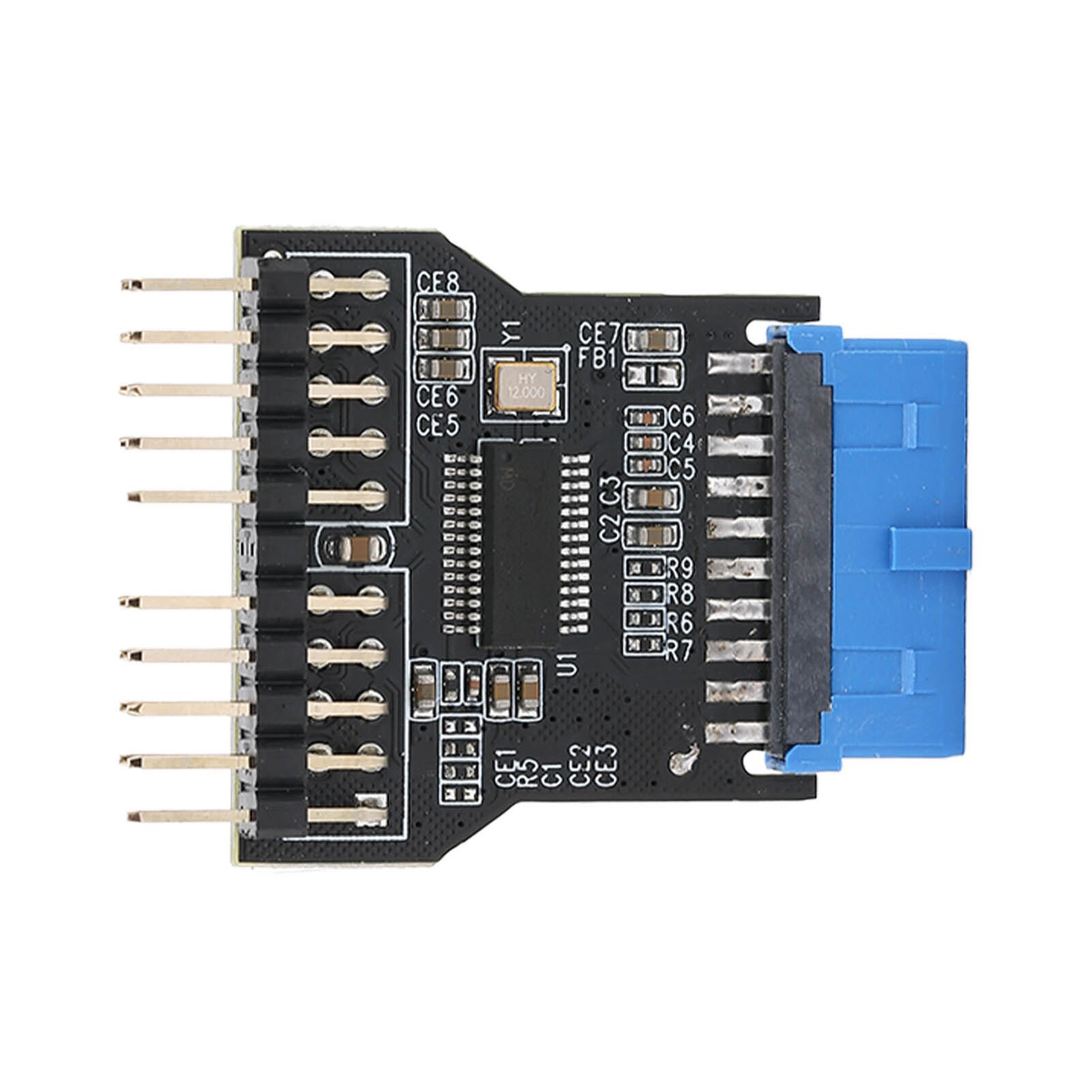 Metal/Plastic USB 3.0 19pin Adapter to Dual 9Pin Adapter 480Mbps HUB Adapter