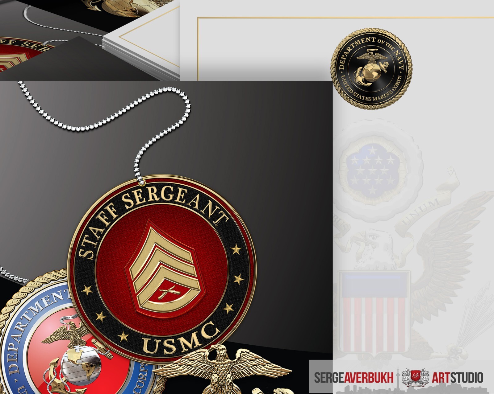 Customizable US Marine Staff Sergeant 5x7 Invitation Template DIGITAL DOWNLOAD