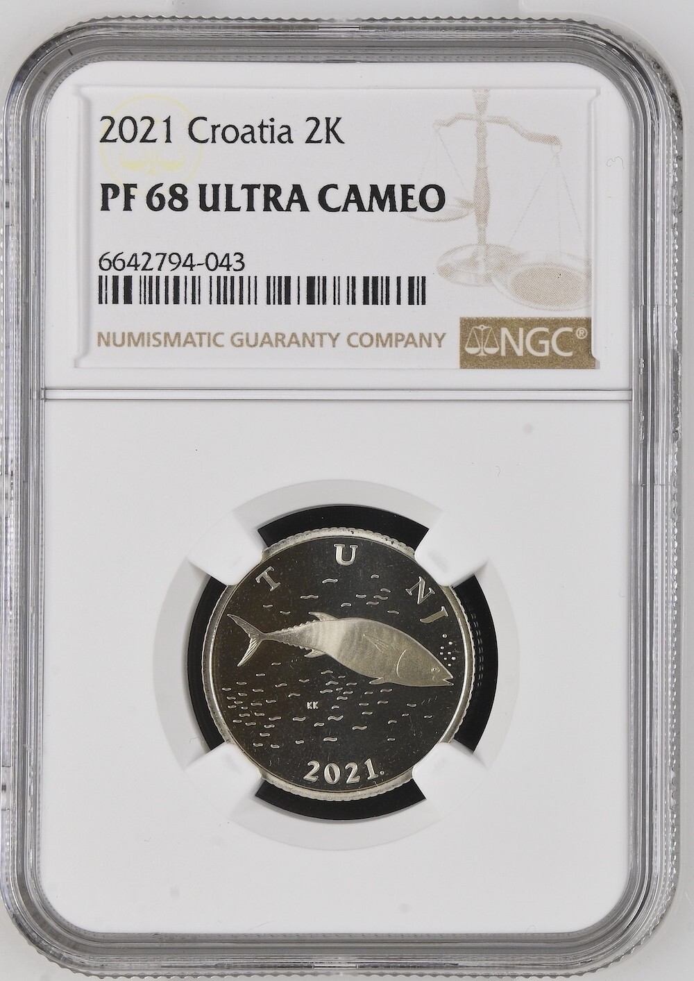 CROATIA coin 2 Kune 2021 NGC PF 68 Ultra Cameo