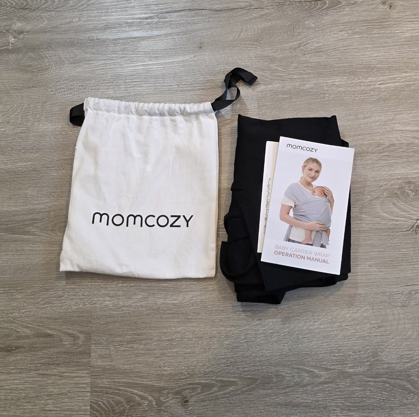 Momcozy Baby Wrap Black Carrier Easy to Wear Infant Sling Babies 