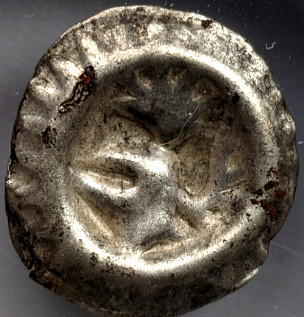 Friedrich II Brandenburg GERMANY AD 1440 NGC XF45 Silver Bracteate Knight Helmet