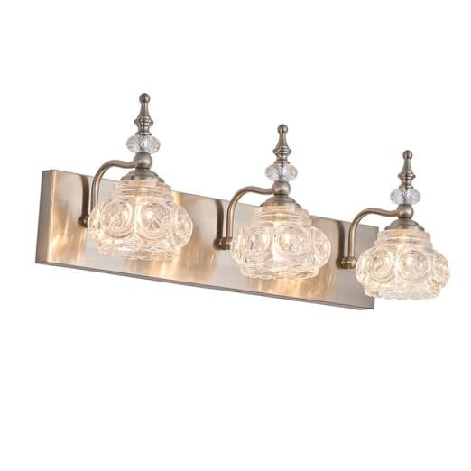 Bathroom Light Fixtures Vanity Lighting Fixtures Vanity 3 Light Brushed Nickel