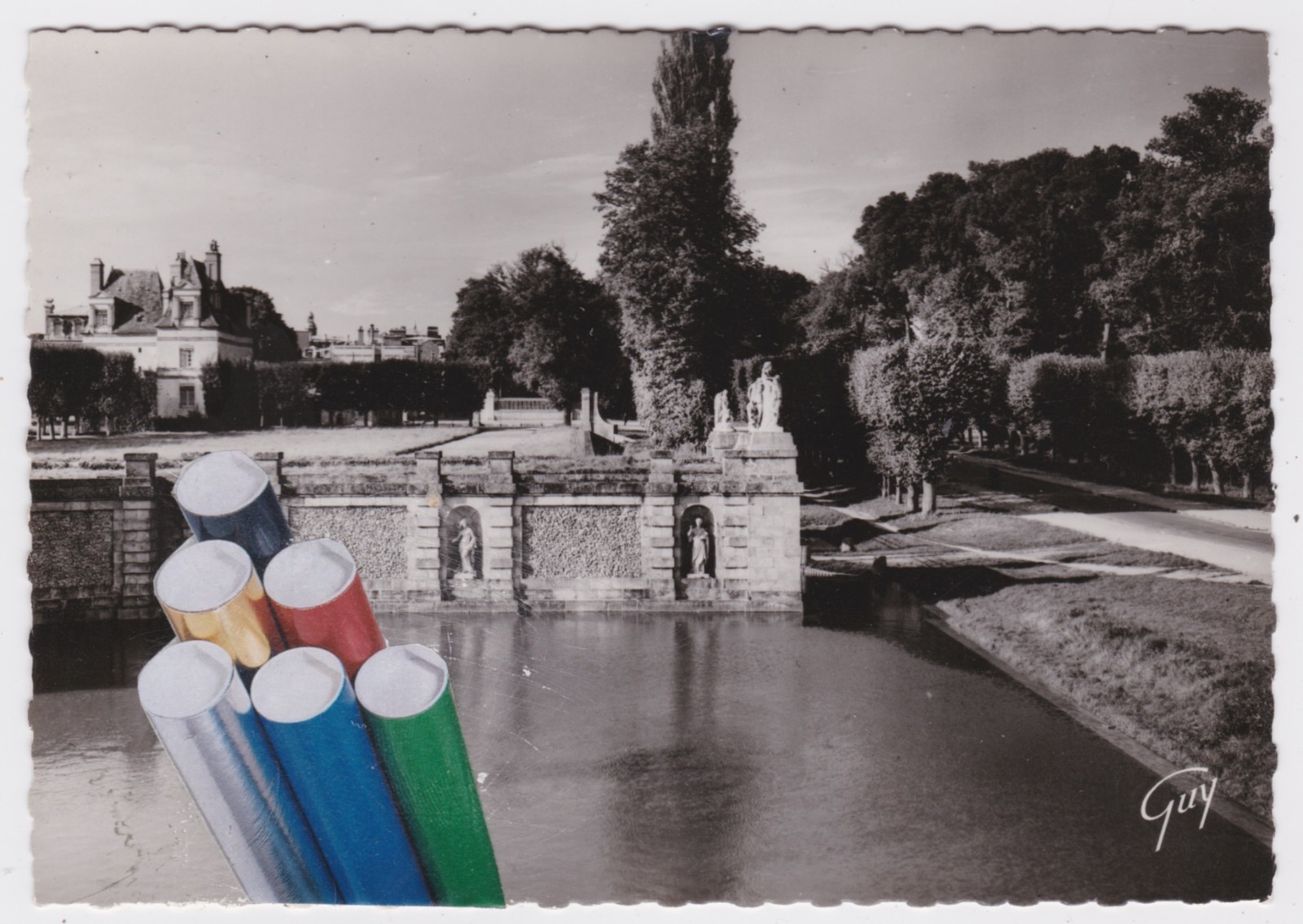 Mail Art David Greenberger "Water Purification System" collaged postcard 2024