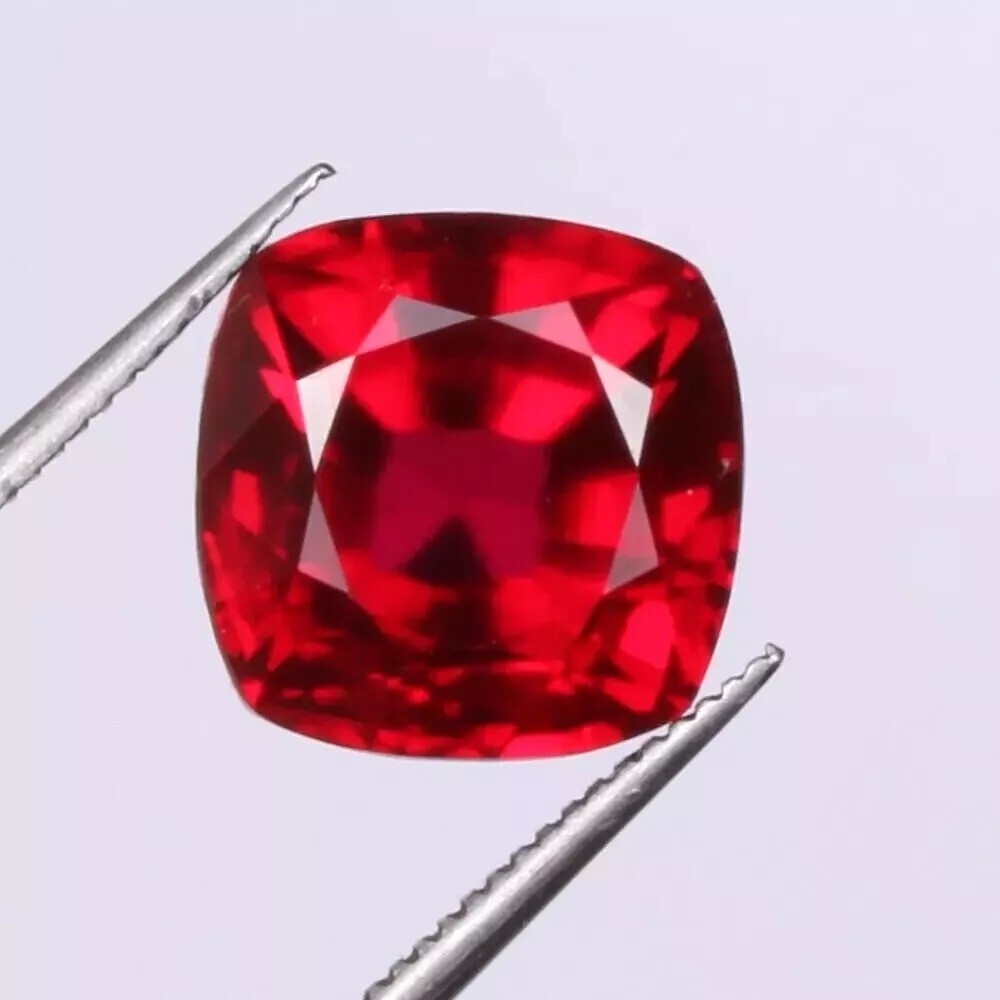 Loose Gemstone Red Ruby Blood 5.70 Ct. Square Cushion Cut Mozambique