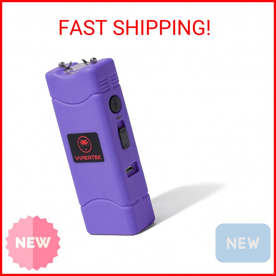 VIPERTEK VTS-881 Micro Stun Gun for Self Defense Rechargeable with LED Flashligh