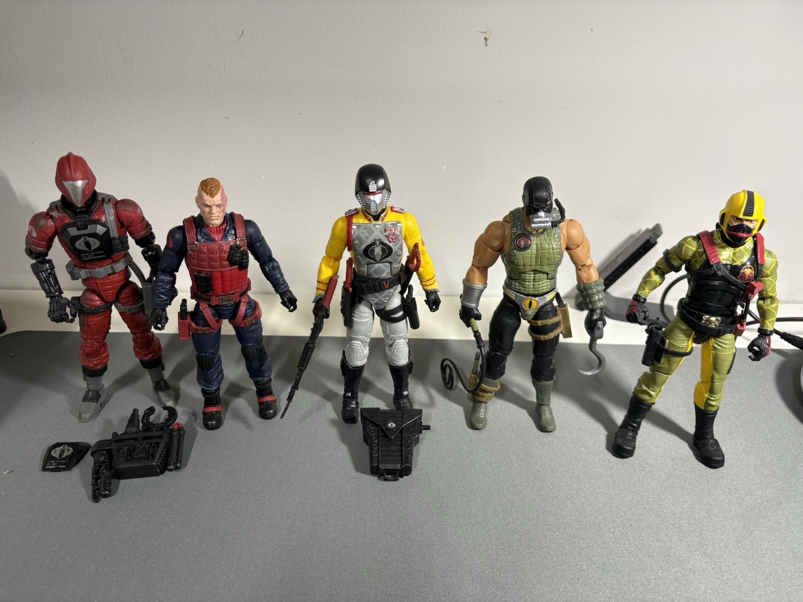 Gi Joe Classified Lot Of 5 Cobra Figures Loose 6”