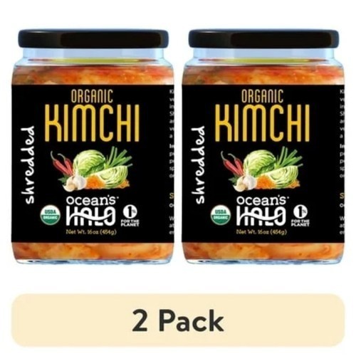 (2 pack) Ocean's Halo Organic Kimchi, Shelf Stable, 16 oz