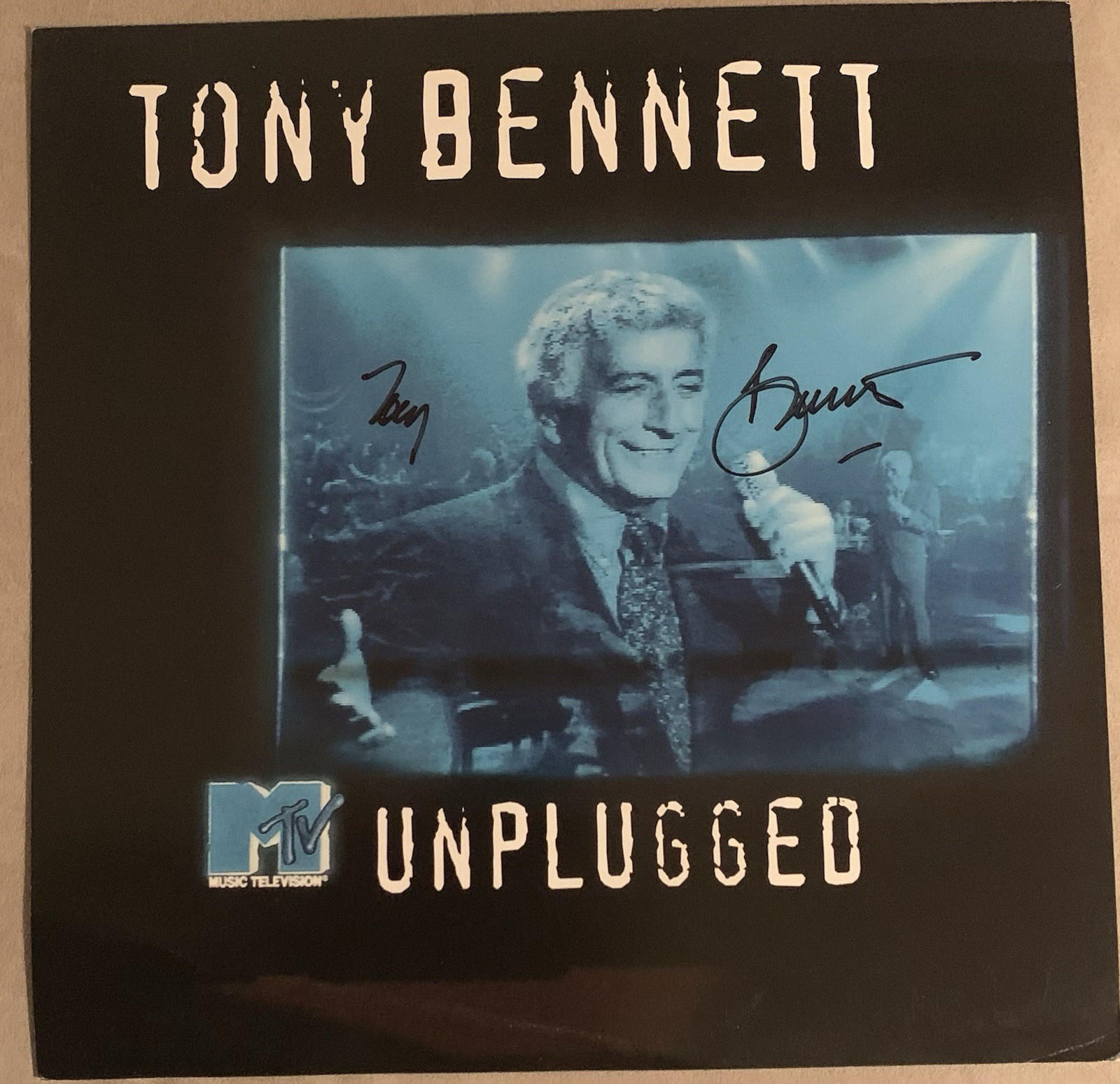 Tony Bennett Signed Record Album Cover Flat Unplugged