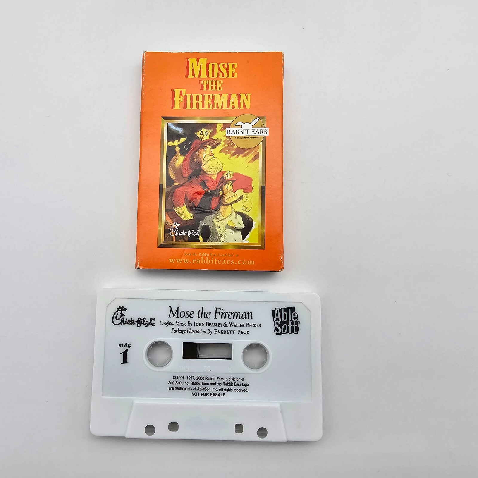 Mose The Fireman Rabbit Ears Storybook Audio Cassette Tape Chick-fil-A 2000 VTG