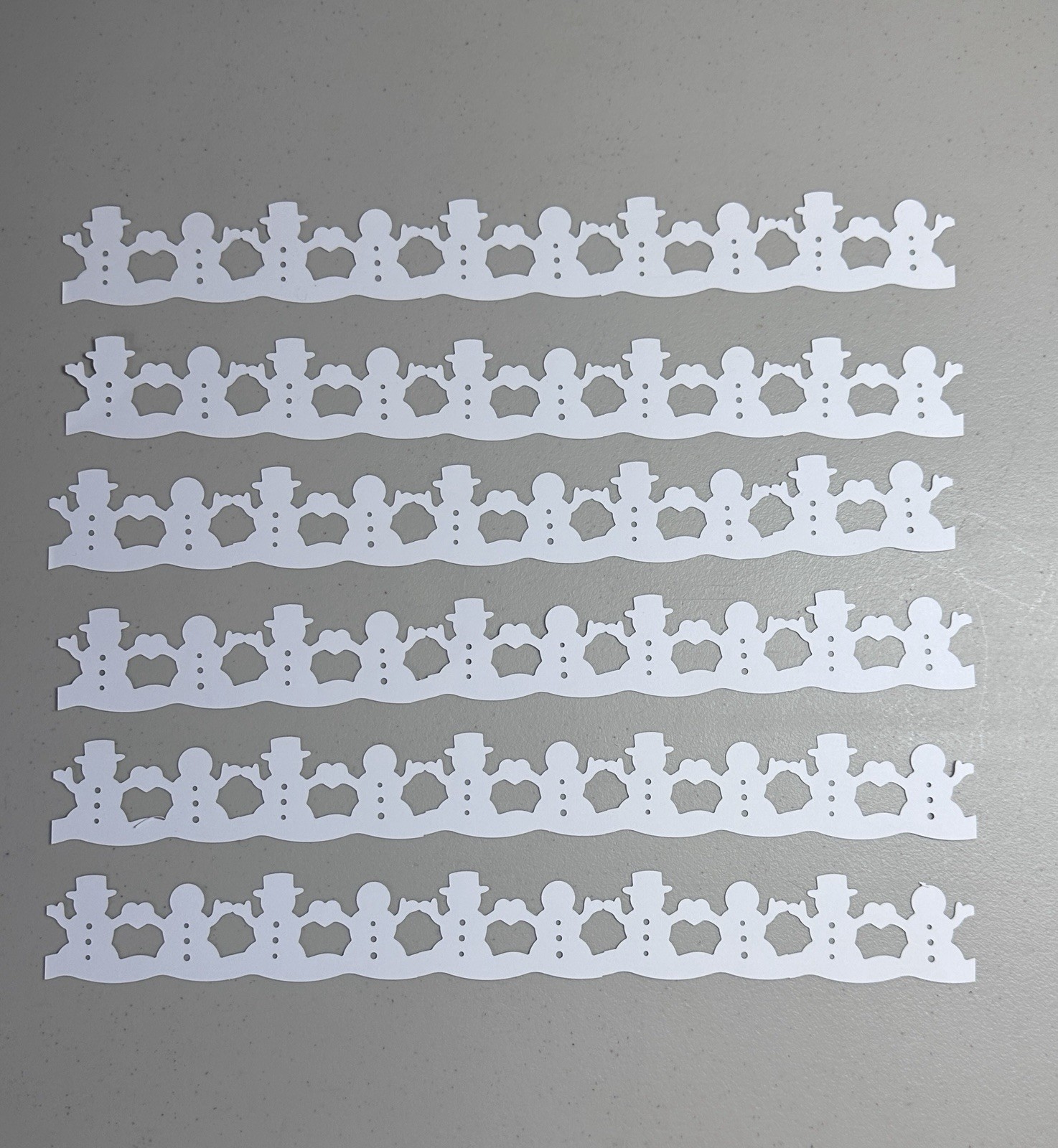 Creative Memories SNOW PALS Border Die Cut Scrapbook 12” 6 Pieces