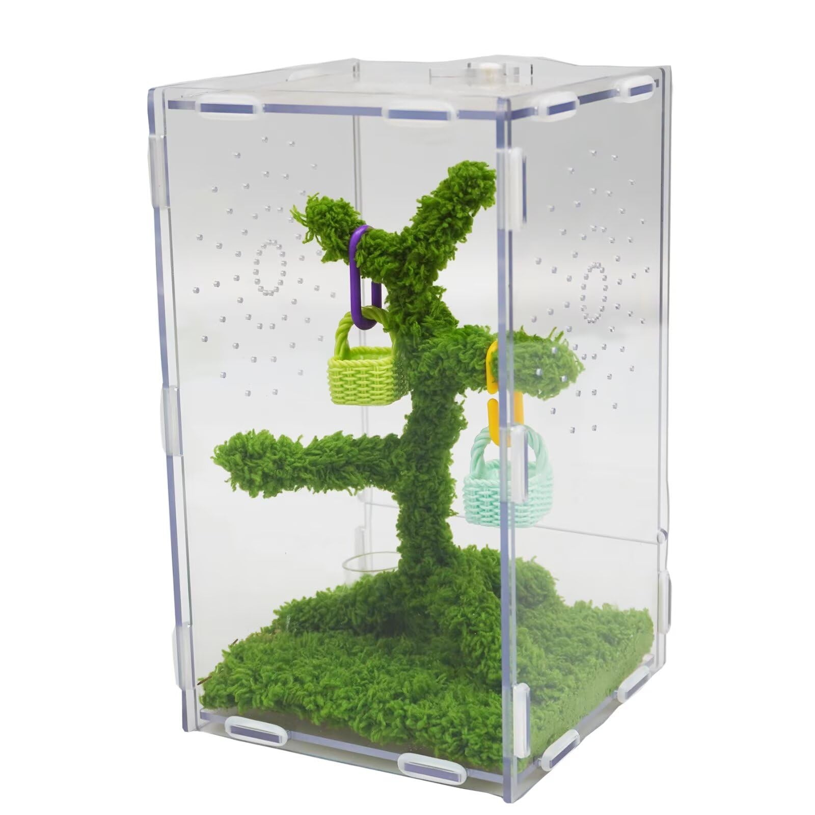 Jumping Spider Enclosure Terrarium Accessories Knit Habitat Decoration Set Fit