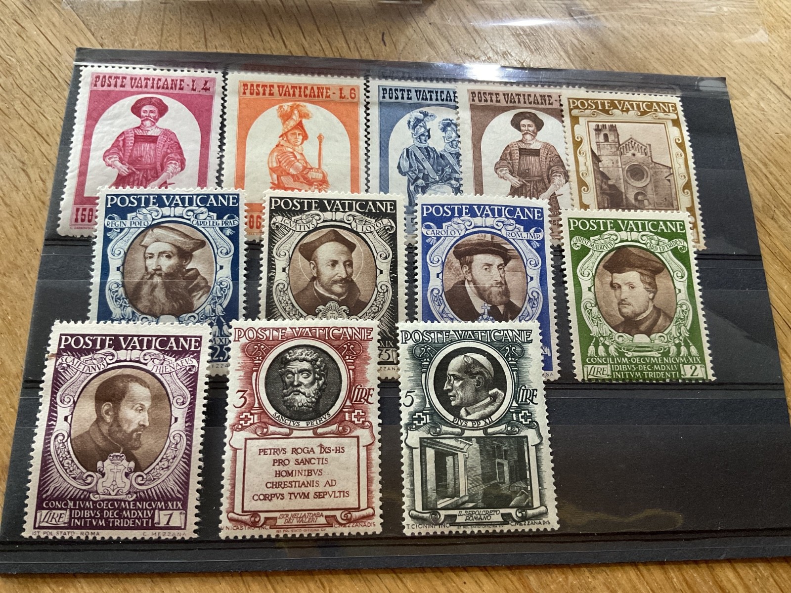 Vatican  mounted mint or used stamps on 3 cards  B3086