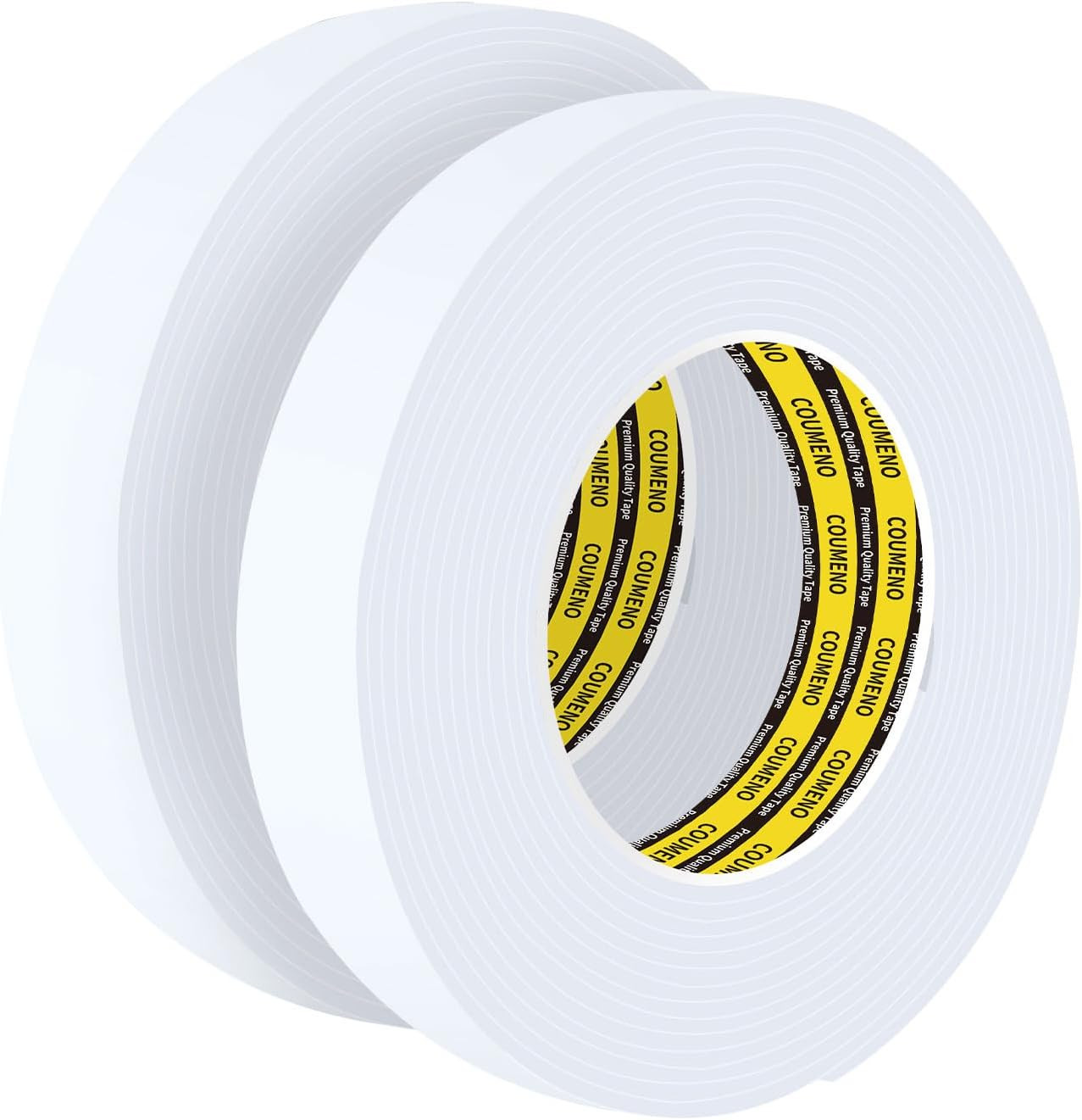 2 Pack Single-Sided Adhesive White Foam Tape, Single-Sided Sealing Strip Foam Pa