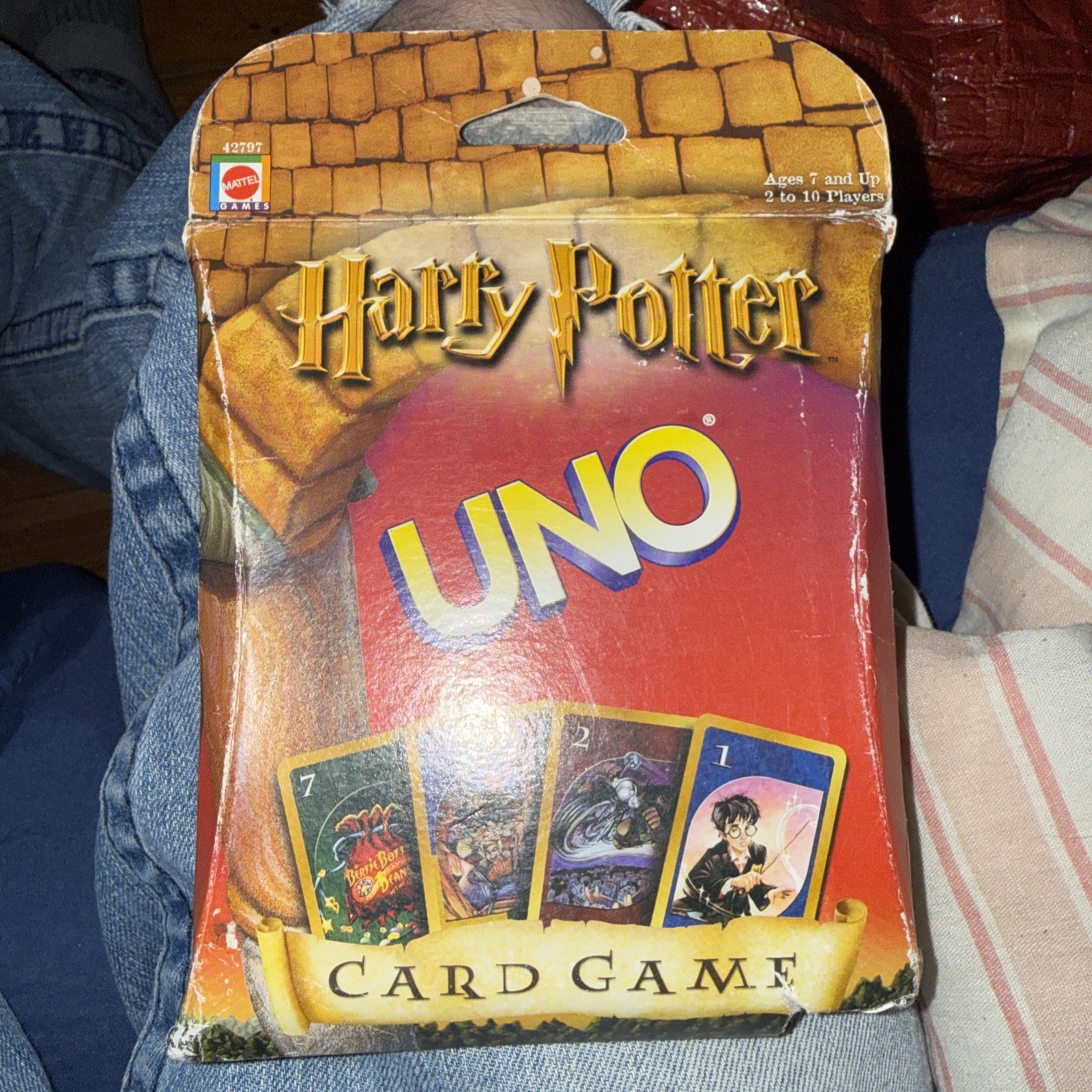 Mattel Harry Potter UNO Card Game Y2K 2000 New Open Box Complete Some Box Damage