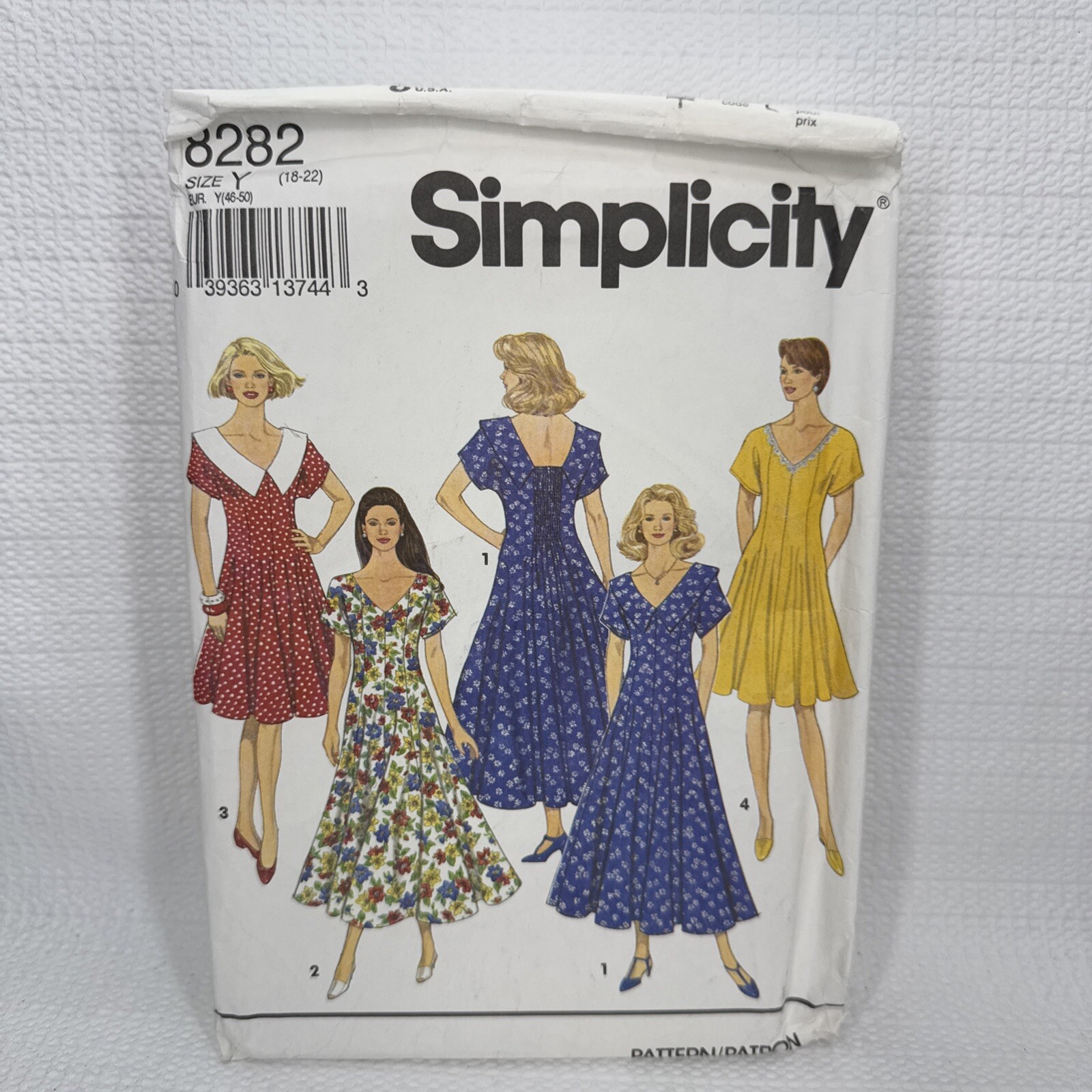 Simplicity 8282 Misses Dress Pattern 18-22 Uncut