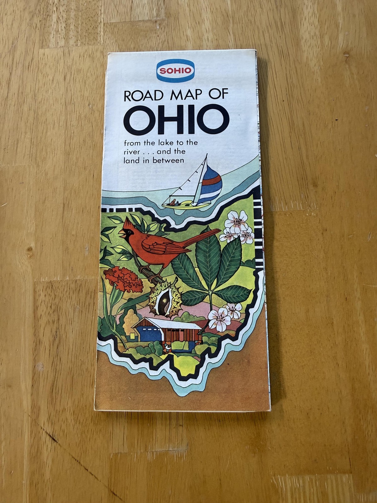 Vintage 1974 Sohio Ohio Road Map State Highway Travel Guide Folded Brochure