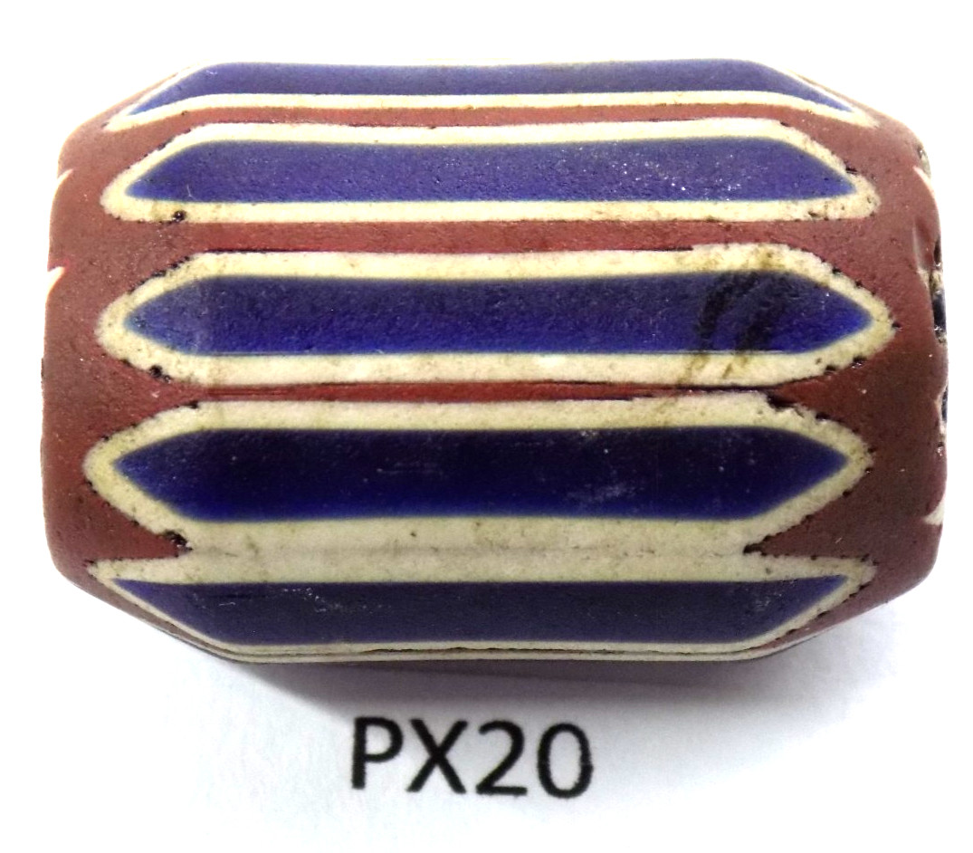Awesome Old Antique Venetian Chevron Trade Bead African PX20  Bg 37