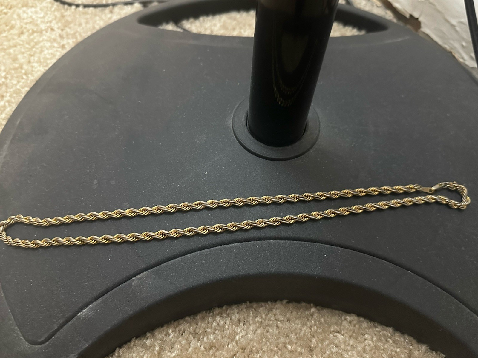 Rope Chain Gold Color 24in 4mn 24KGP