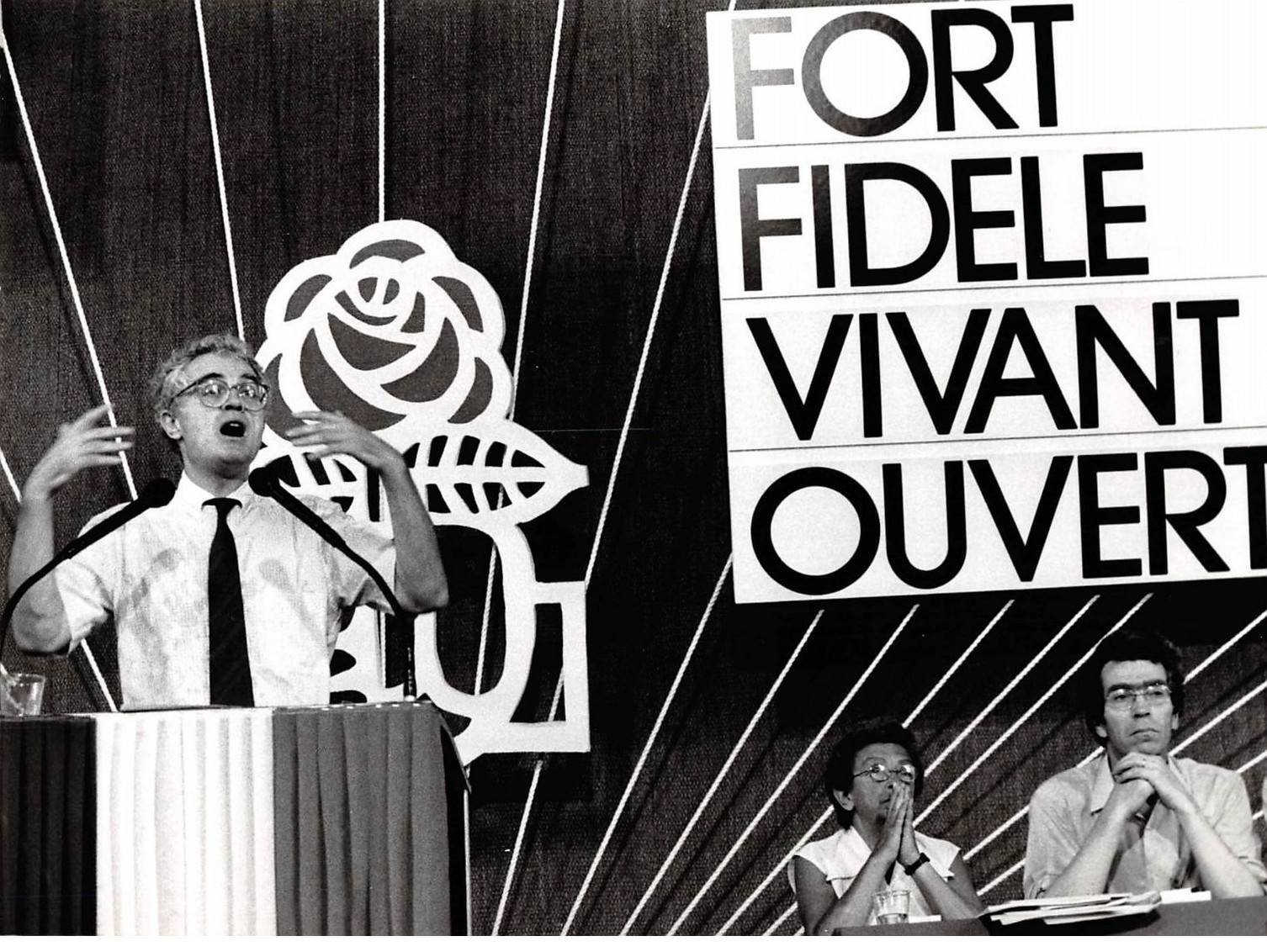 Press Photo MLE10389 Approximately 25X18 Cm Lionel Jospin Convention 1986 Pre-Sa