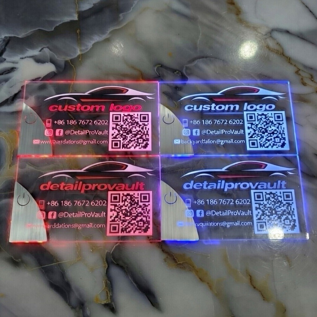 Custom LED 2MM NFC Digital Business Cards