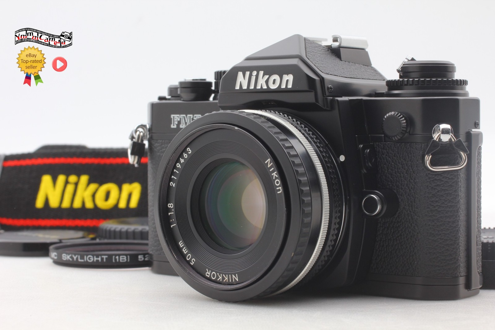 [MINT w/ PRO Strap] Nikon FM3A Black Film Camera ai-s 50mm f/1.8 Lens From JAPAN