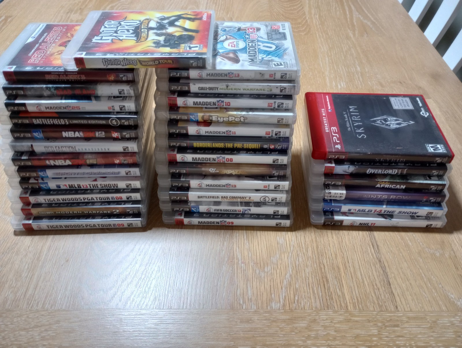 31 PlayStation PS3 Game Lot Skyrim Saints Row Guitar Hero Madden Battlefield NBA