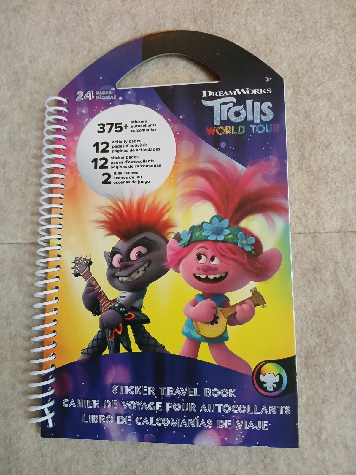 NEW DREAM WORKS TROLLS WORLD TOUR Sticker Travel Book 24 Pages 375 Stickers USA