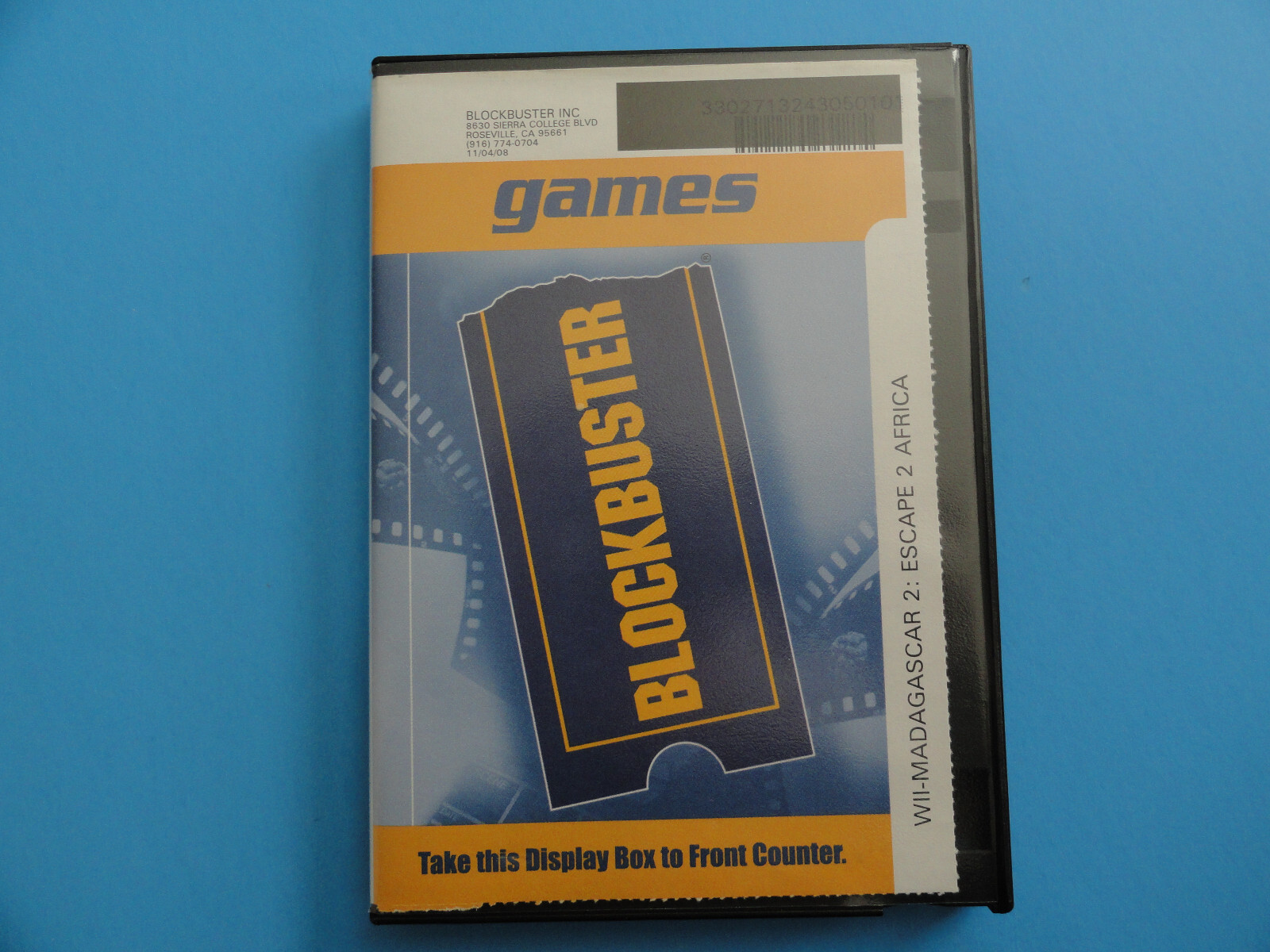NINTENDO WII MADAGASCAR 2 ESCAPE 2 AFRICA BLOCKBUSTER VIDEO RENTAL CASE