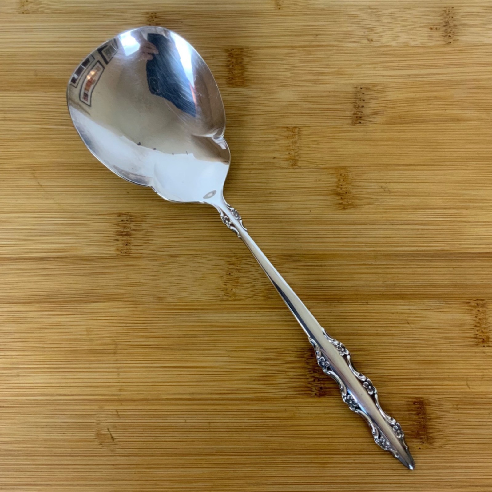 International Silver Empress Solid Smooth Casserole Serving Spoon Silverplate