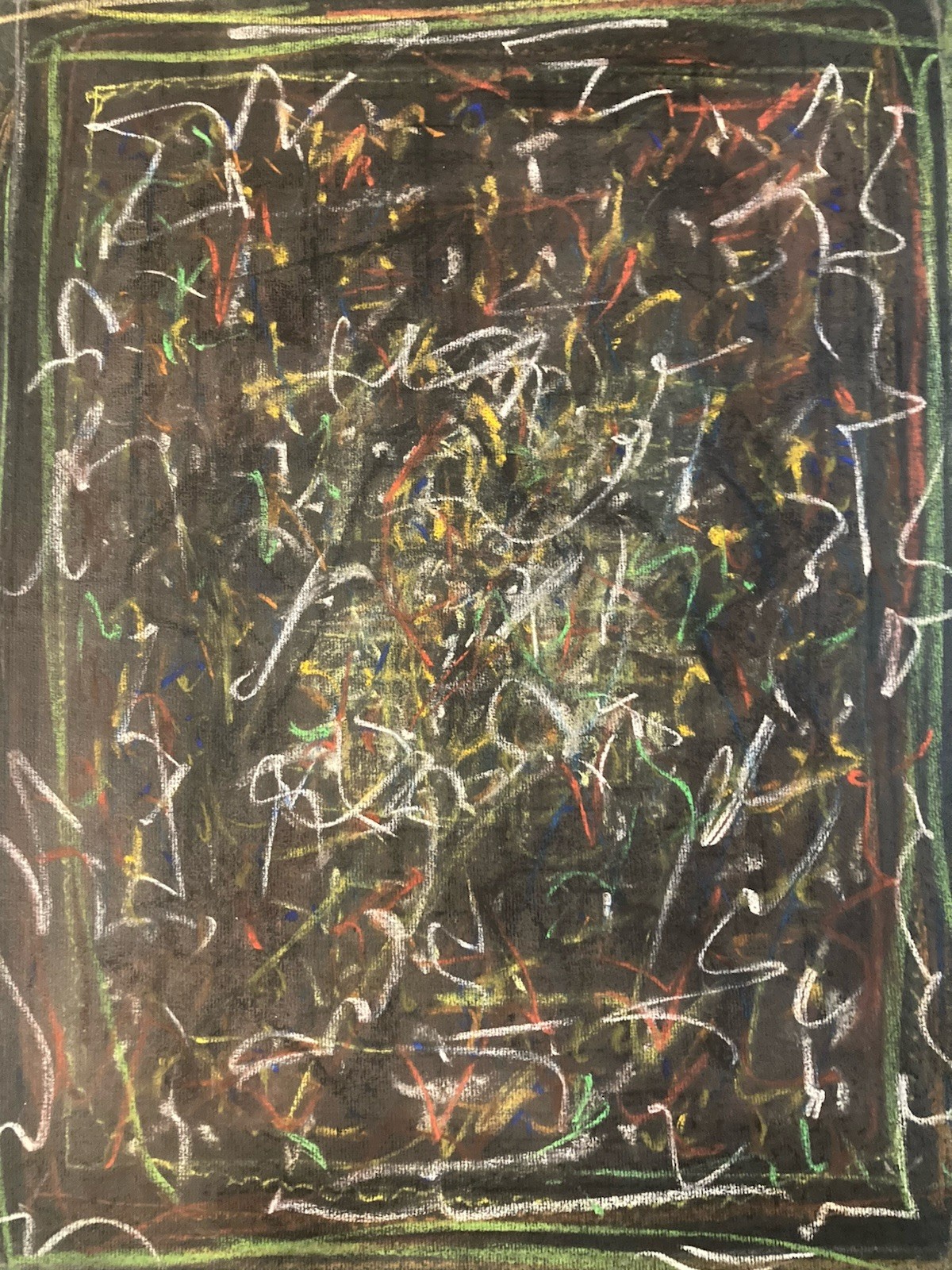 Charcoal Drawing Artist Marcel Melot Abstraction Expressionism 1980 Abstract